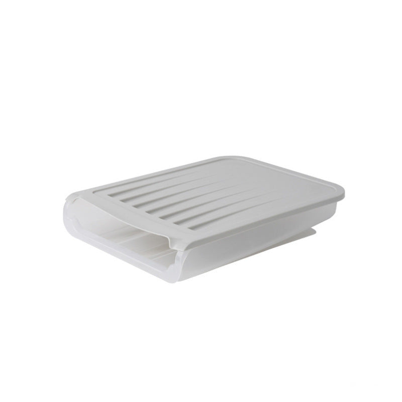 266 Automatic Rolling Egg Box, Storage Box with Cover Stackable Plastic Anti-collision Storage Box, Refrigerator Fresh-keeping Box