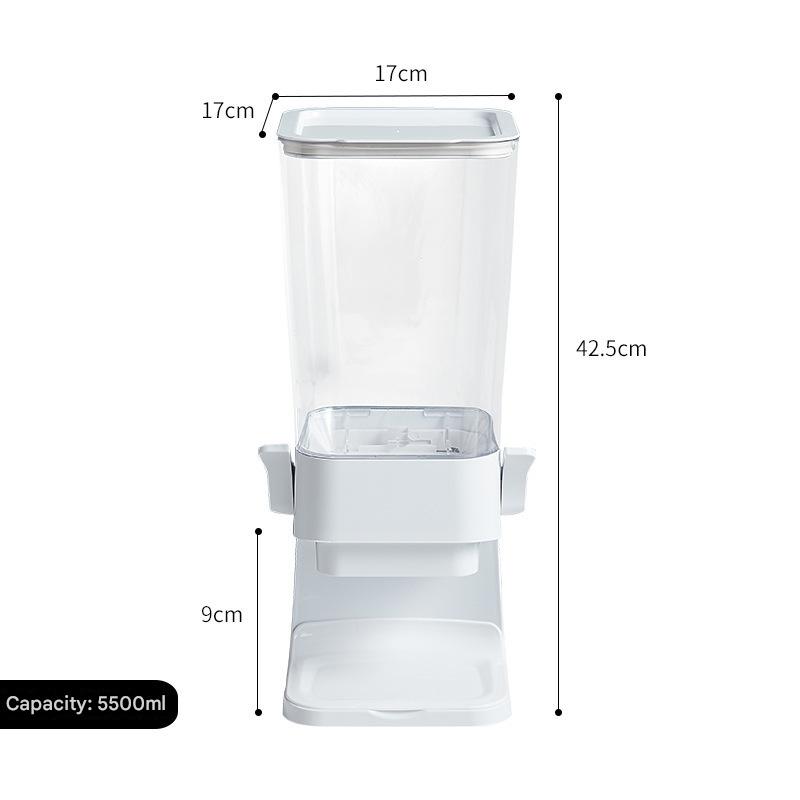 5.5L Cereal Machine Food Grain Storage Jar Cereal Machine Kitchen Cereal Dispenser