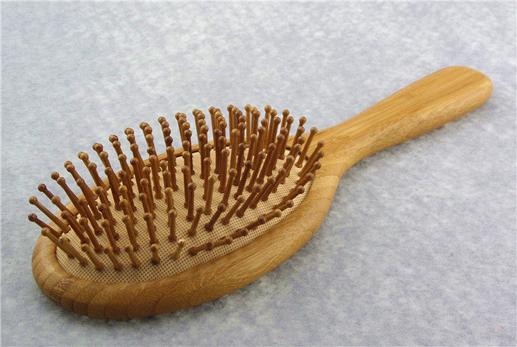 High Quality Hair Comb Bamboo Airbag Massage Comb Carbonized, Solid Wood Bamboo Cushion Anti-static Hair Brush Combs Travel