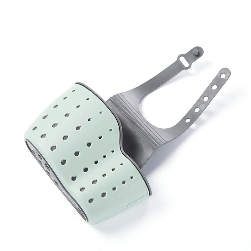 Kitchen Supplies Sink Drain Rack, Sink Plastic Storage Hanging Bag, Kitchenware Drain Basket Faucet Rack
