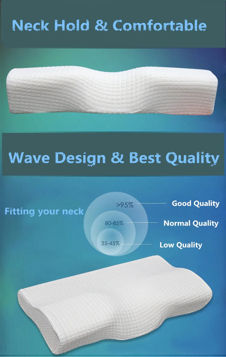 Orthopedic Latex Magnetic 50*30CM White Color, Neck Pillow Slow Rebound Memory Foam Pillow, Cervical Health Care Pain Release