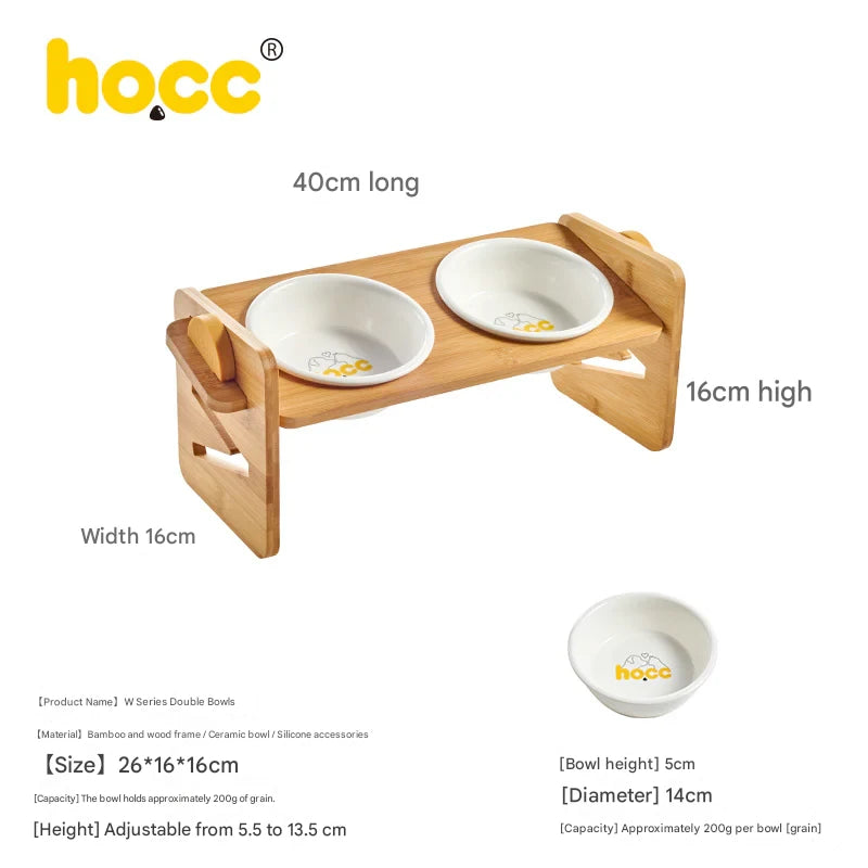 Cat bowl ceramic slanted mouth tall cat rice bowl cat feeding bowl cat food bowl water bowl pet food bowl cat face bowl