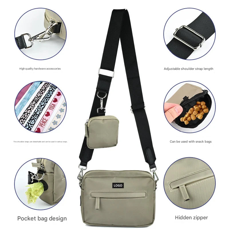 Popular dog training dog walking snacks shoulder bag cat and dog food pet snacks hanging bag waterproof