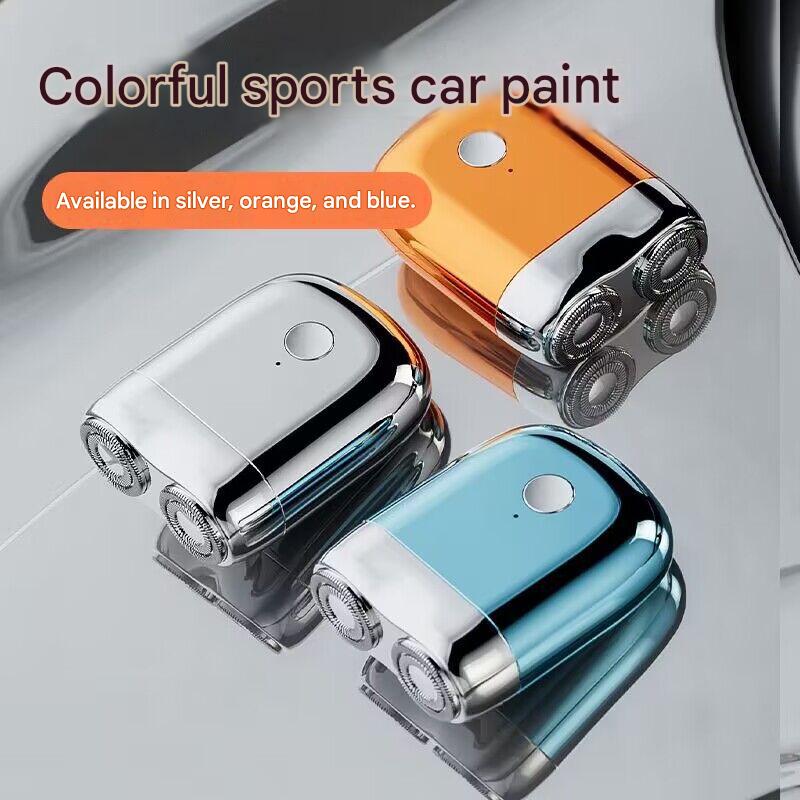 New Men's Electric Travel Razor, Mini Portable Car Rechargeable Waterproof Washable Razor
