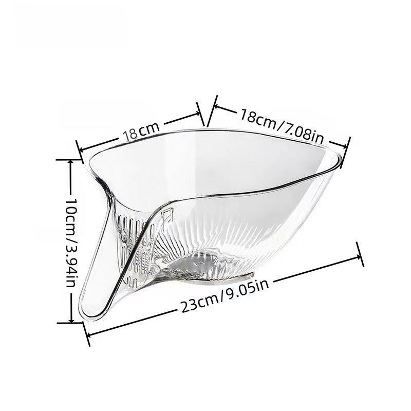 Multifunctional Drain Basket, Household New Kitchen Vegetable Drain Plastic Storage Fruit Plate Creative Drain Basket