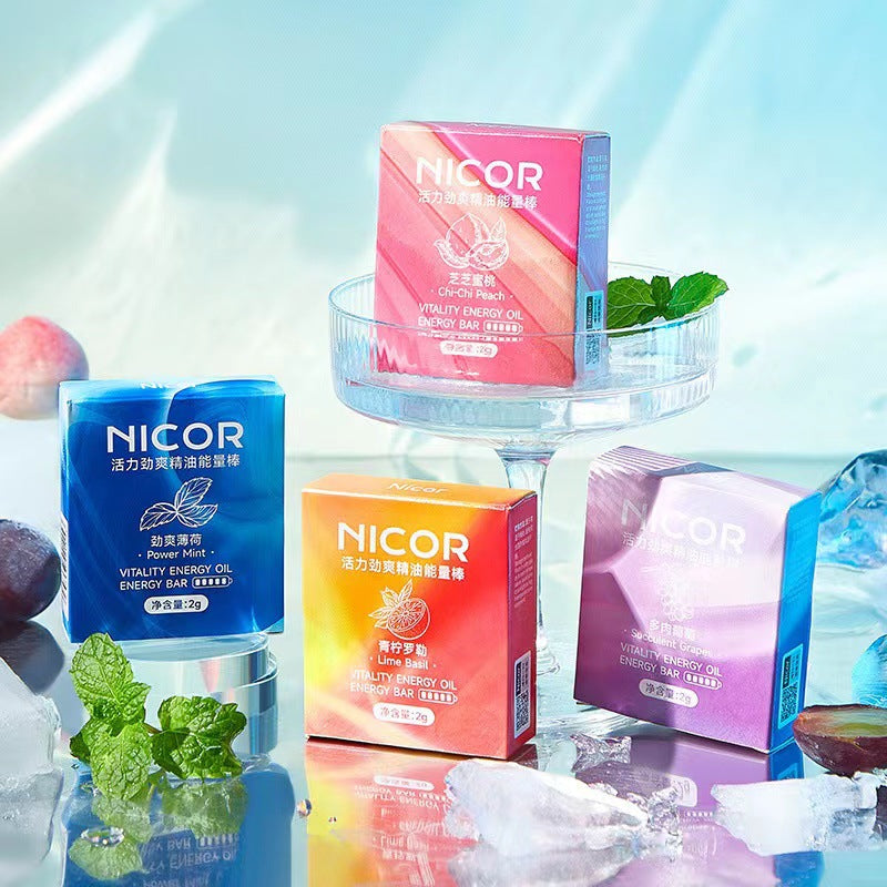 Nicor Nasal Congestion Nasal Relief Tool Mint Nasal Inhaler To Refresh During Class and Drive, Double-hole Wake-up Stick To Stay Up Late and Prevent Sleepiness
