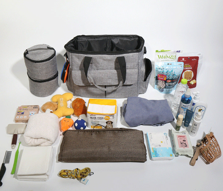 Cross-border exclusive cat bag dog bag pet travel portable food storage bucket outdoor cat and dog supplies storage bag