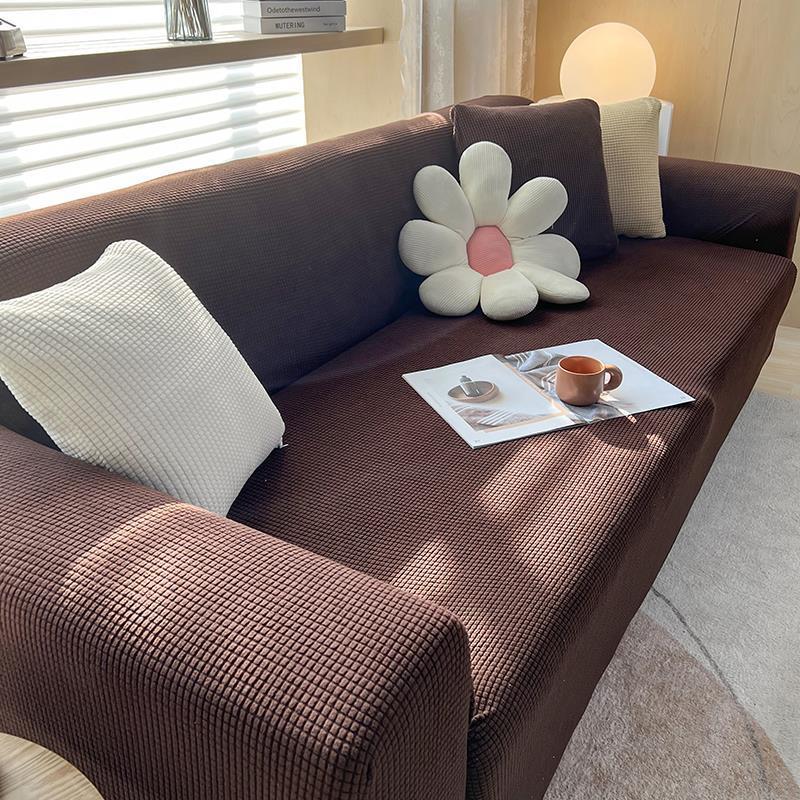 Universal Knitted Thickened Sofa Cover, Single Double Three-seater Sofa Cover Full Cover Sofa Cushion Cover