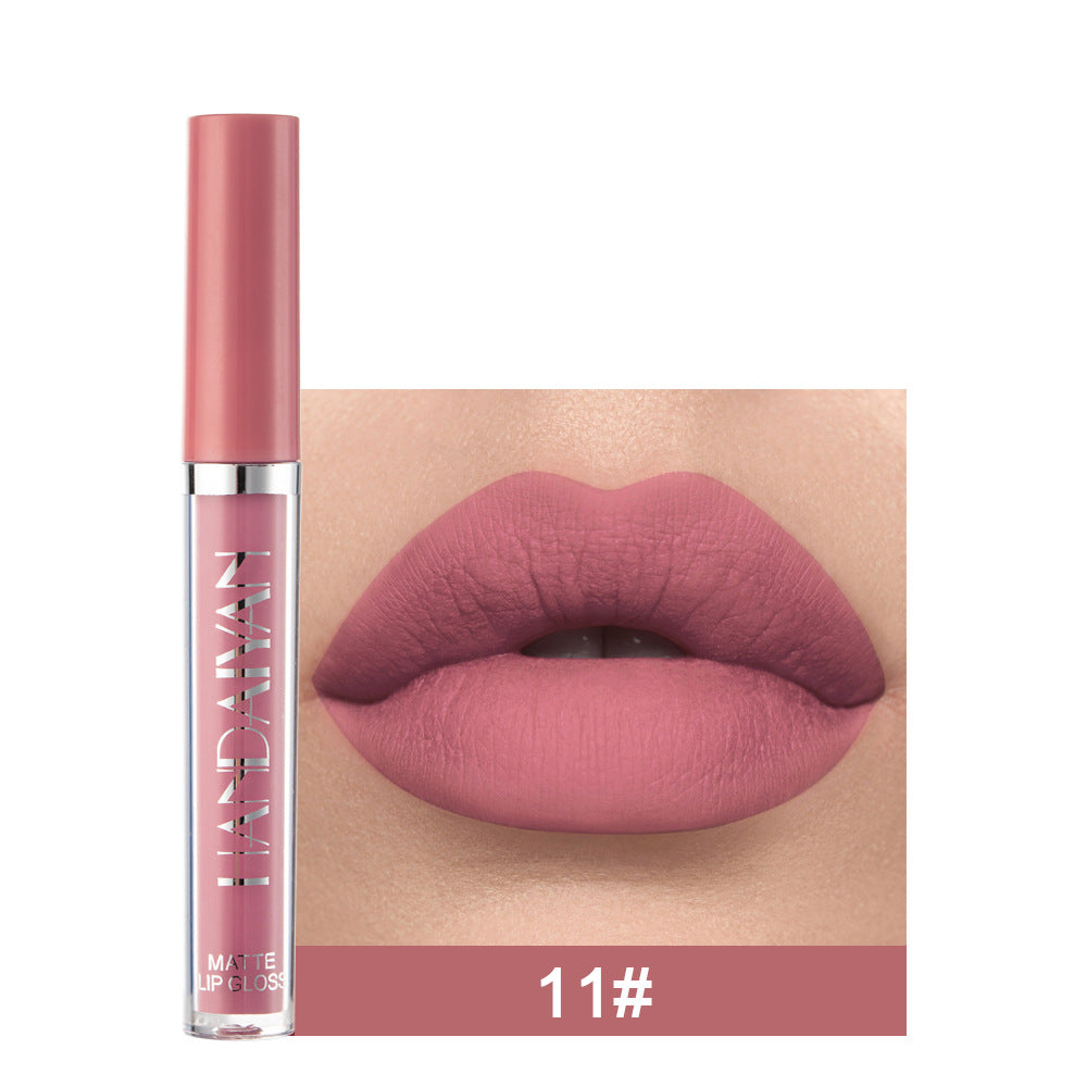 Spot cross-border lip glaze lip gloss lipstick handaiyan single matte small lip gloss long-lasting moisturizing not easy to stain cup