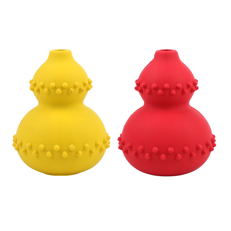 Amazon pet food leaking toy rubber bite-resistant educational interactive teething gourd pet toy dog toy