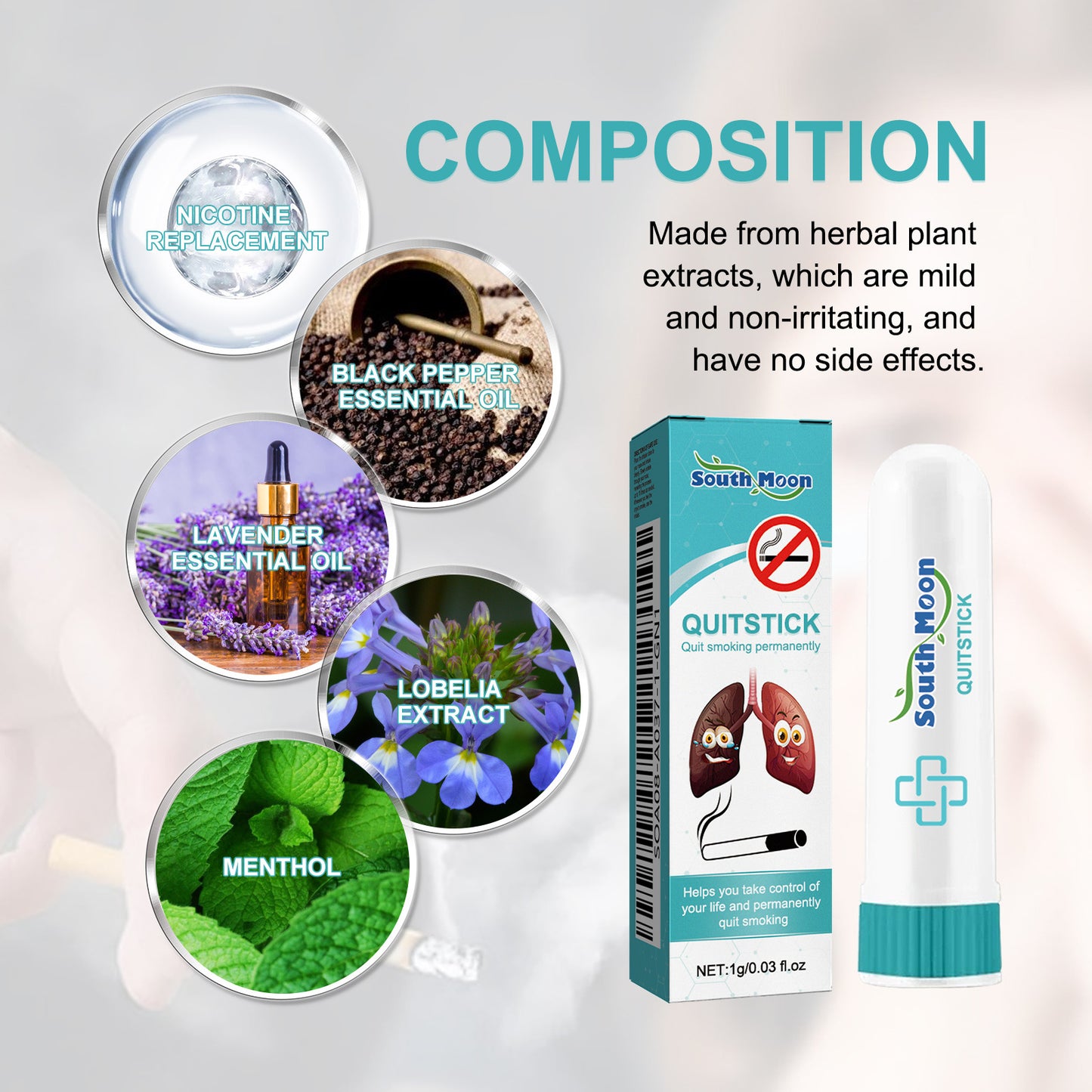 South Moon Nasal Decongestant Stick Relieves Nasal Congestion and Discomfort Nasal Cleaning Nasal Decongestion Repair Body Care Stick