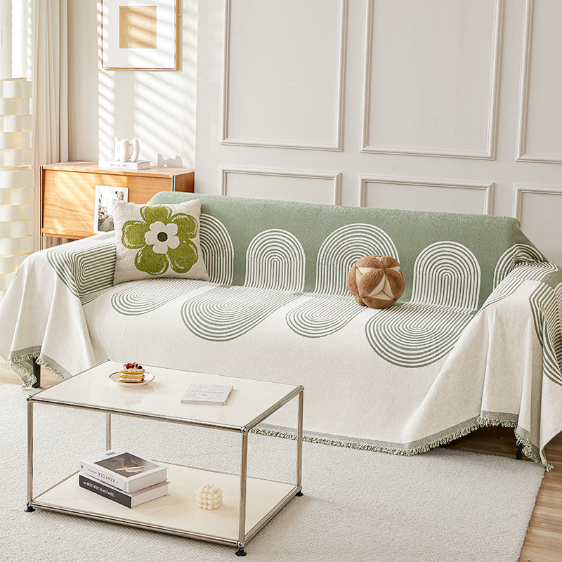 Ins High-Grade Modern Nordic Sofa Cover Cloth, Chenille Sofa Towel Anti-Cat Scratching Sofa Cover Universal For All Seasons