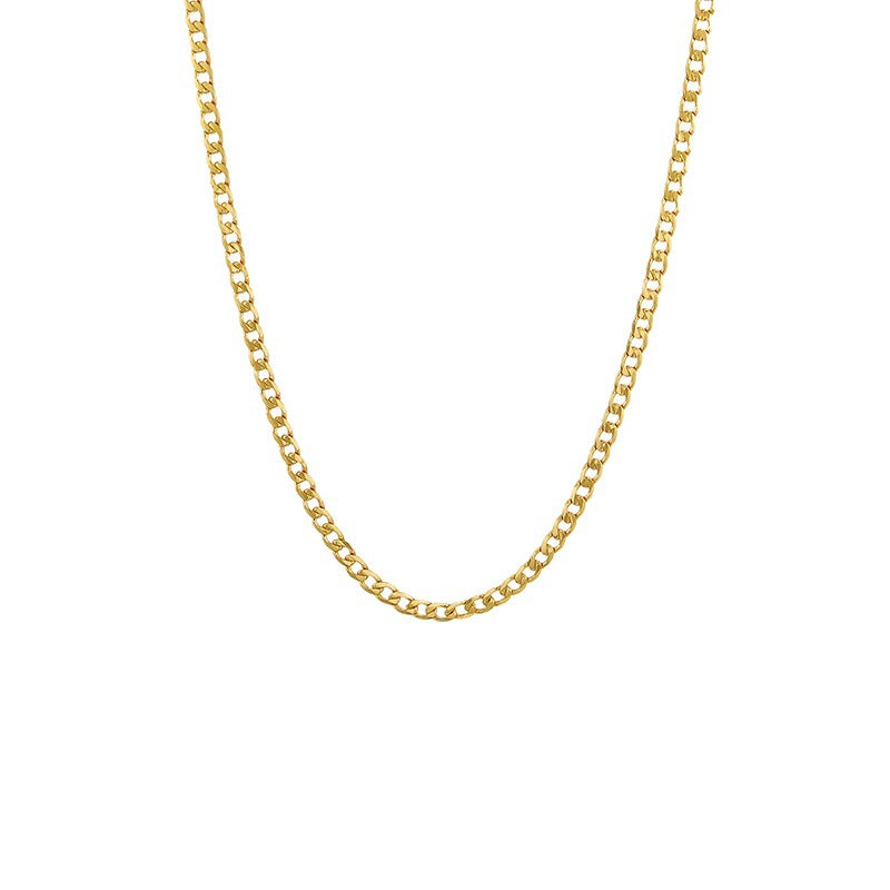 Xuping Jewelry Copper Autumn/Winter Necklaces, Fashionable Cuban Chain Pendant with Chain, European and American Style Gold Necklace, Wholesale Chains