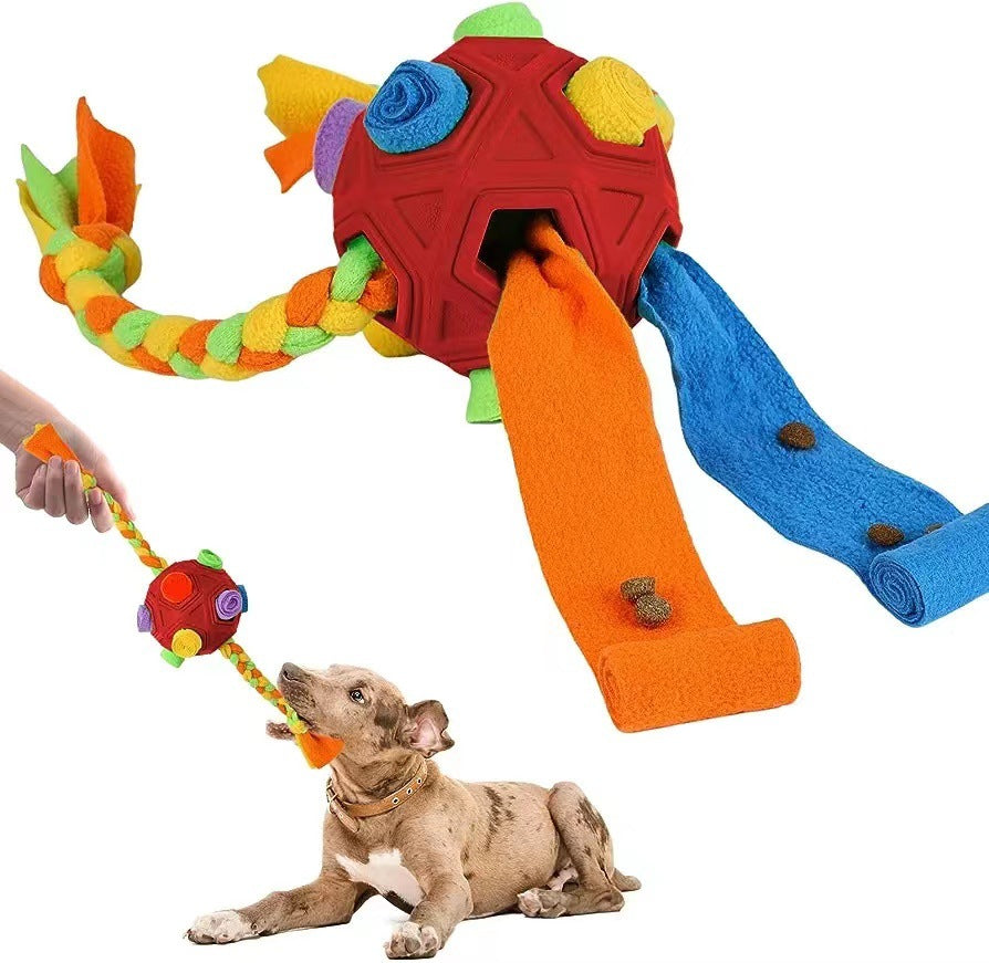 Cross-border pet hollow bite-resistant sniffing ball puzzle energy-consuming pet hidden food fried toy leaking food dog toy