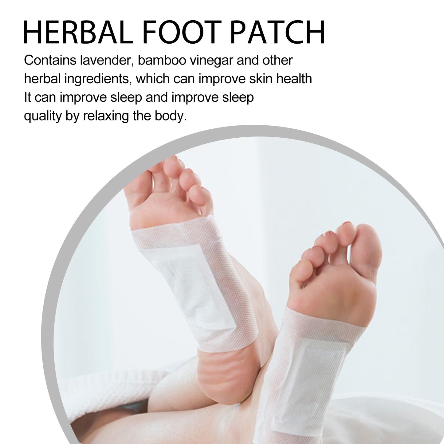 Ximonth Mugwort Cleansing Foot Patch Plant Bamboo Vinegar Lavender Foot Care Fatigue Relief Odor Foot Patch