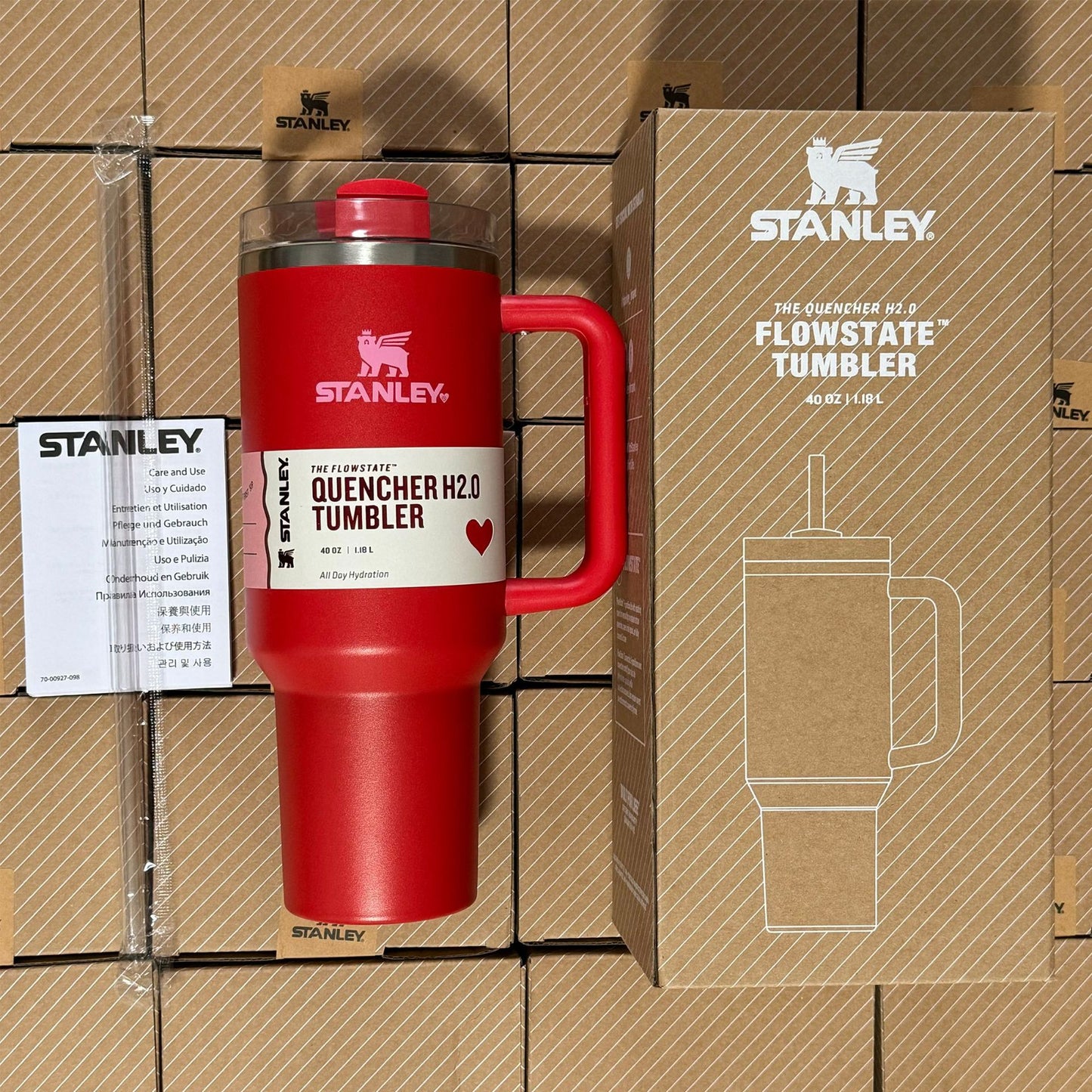 40oz 2nd Generation Stanley Car Cup, Thermos Cup Handle Stanley 40oz Giant Ice Cup Big Belly