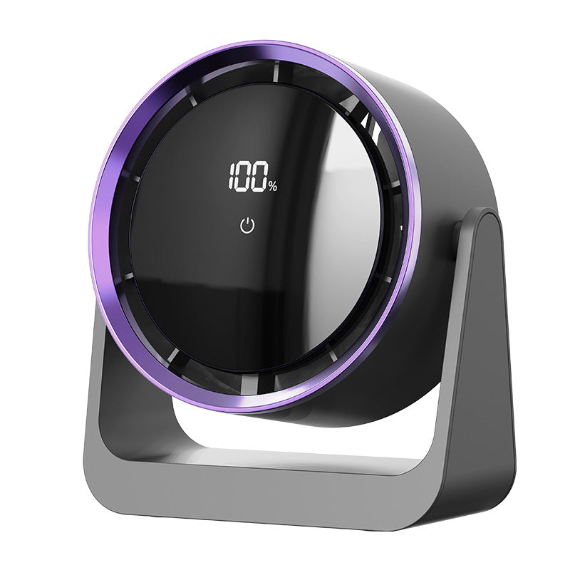 2026 Cross-border Mini Oscillating Fan, Rechargeable, Long Battery Life, Portable Desktop Fan (USB Type)