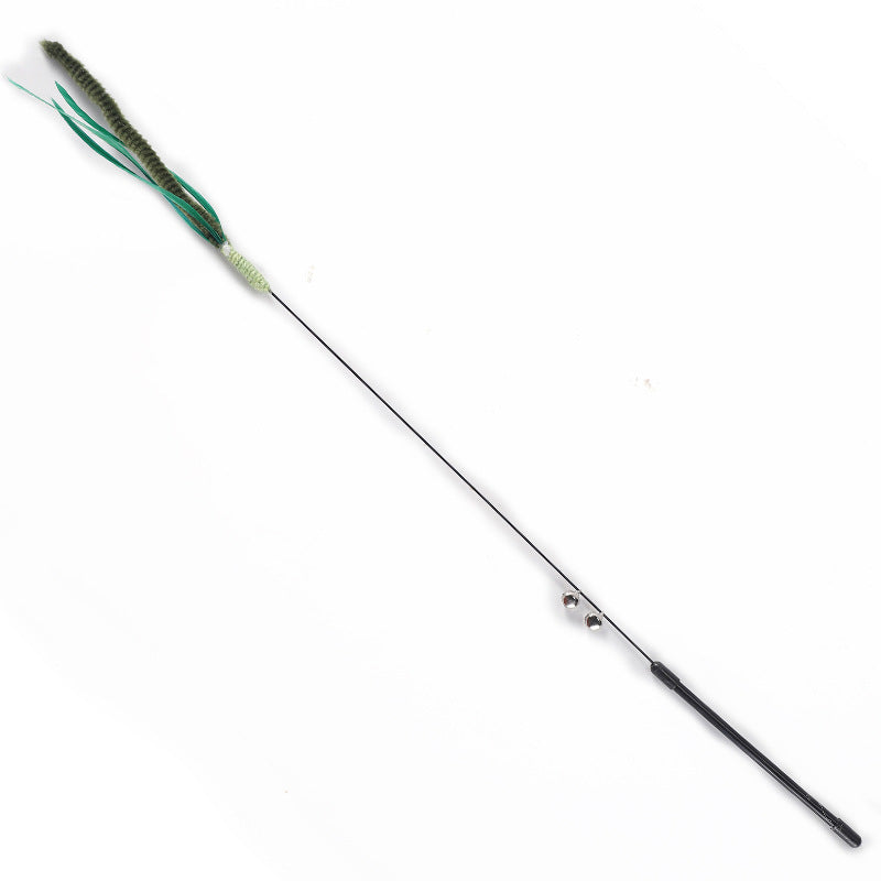 Cat toys for self-entertainment and relaxation, artificial foxtail grass extra-long stick, bite-resistant cat teaser, handheld kitten supplies.