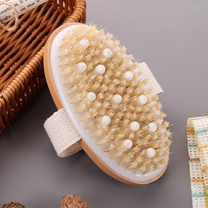Bristle Brush, Massage Bath Brush, Handheld Body Brush, Bath Brush, Round Bath Brush Hemu Bath Brush