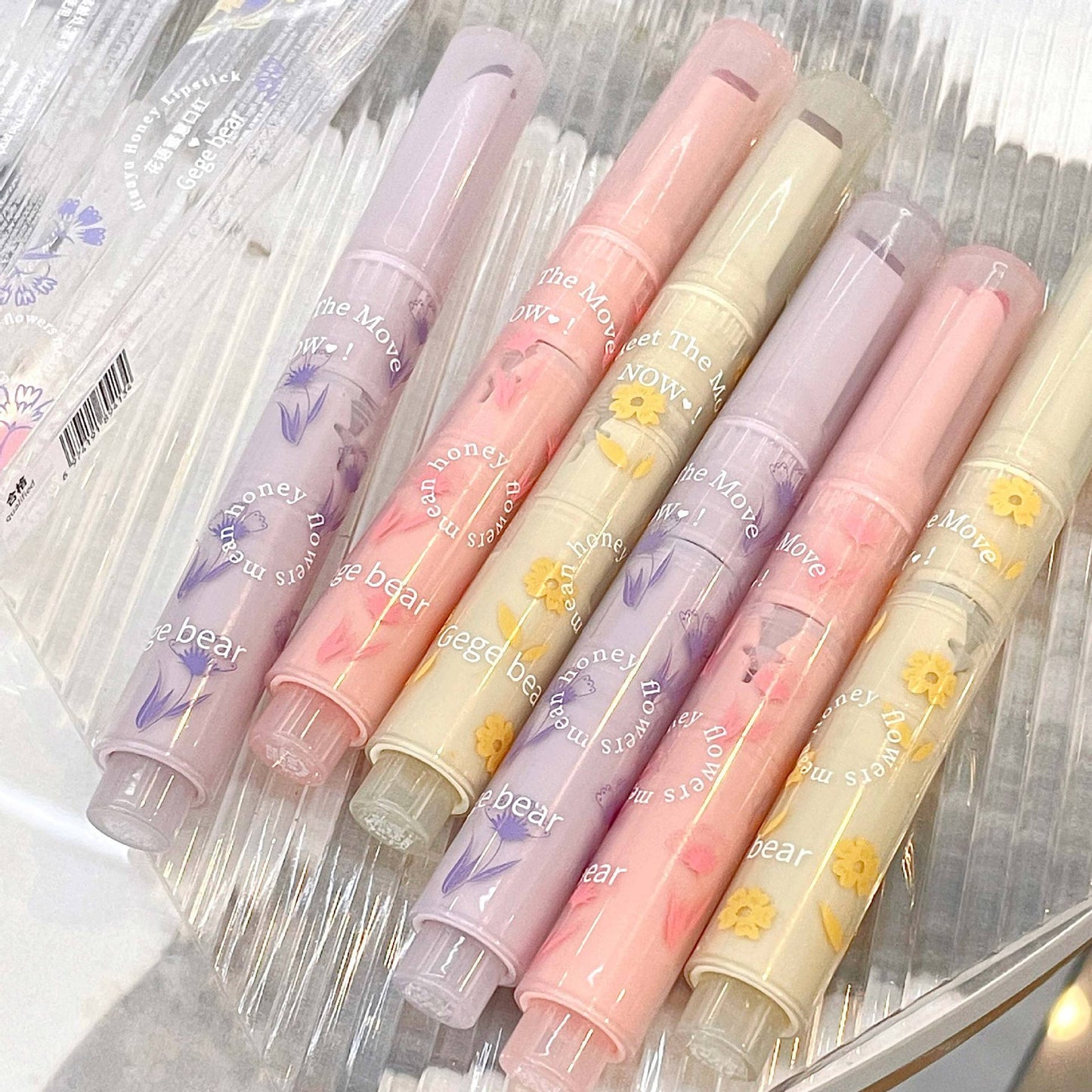 Gege bear lipstick cosmetics water light moisturizing lip glaze does not fade and does not stain the cup lip gloss