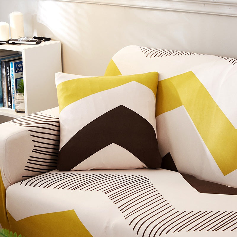 Cross-Border Wish Striped All-Inclusive Sofa Cover, Sofa Cover Stretch Fabric Sofa Cover, Sofa Towel