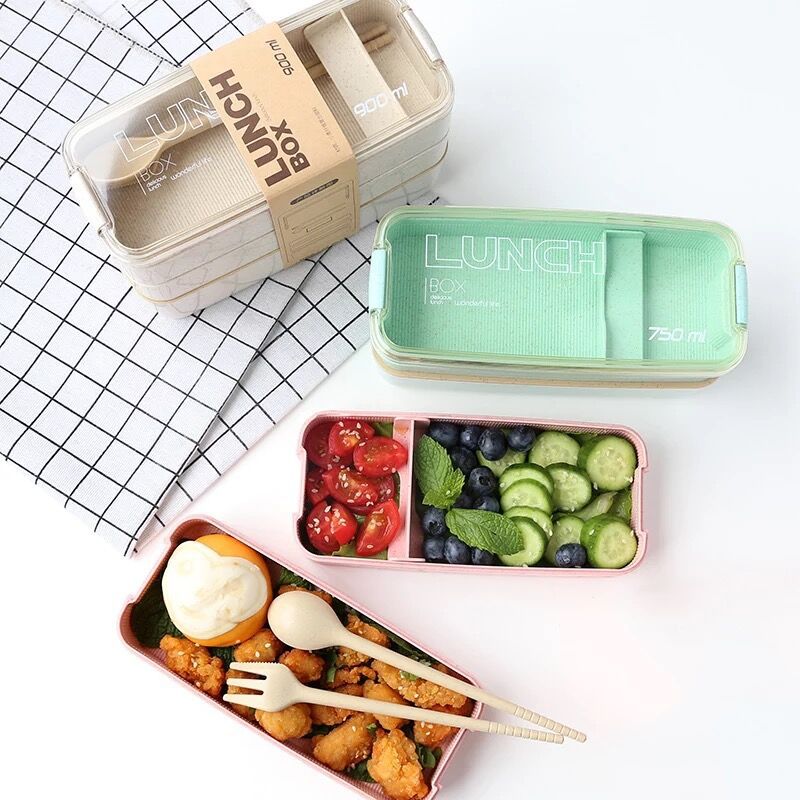 Japanese Student Girl Heart Lunch Box, Lunch Box Separated Microwave Oven Fruit Salad, Office Worker Light Food Lunch Box