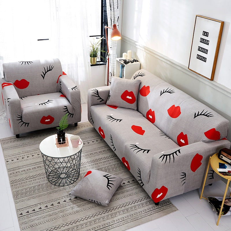 Cross-Border Wish Striped All-Inclusive Sofa Cover, Sofa Cover Stretch Fabric Sofa Cover, Sofa Towel