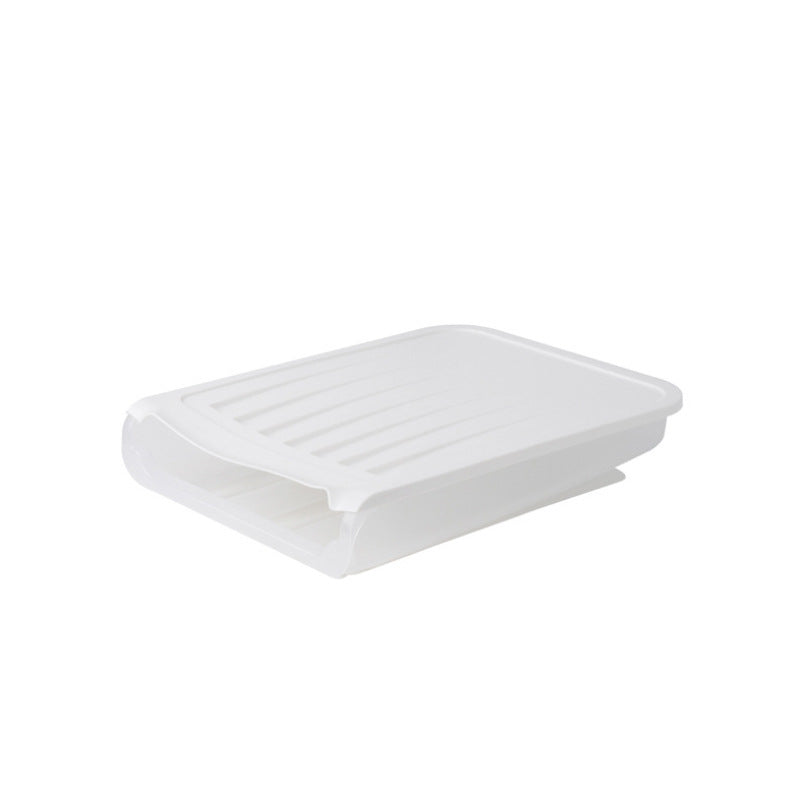 266 Automatic Rolling Egg Box, Storage Box with Cover Stackable Plastic Anti-collision Storage Box, Refrigerator Fresh-keeping Box