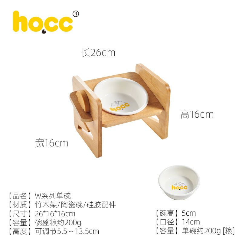 Cat bowl ceramic slanted mouth tall cat rice bowl cat feeding bowl cat food bowl water bowl pet food bowl cat face bowl hocc