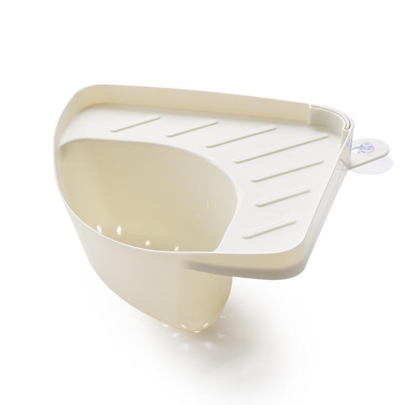 Triangular Sink Rack Kitchen Drain Storage Basket, Sink Food Residue Filter Rack Fruit Storage Basket