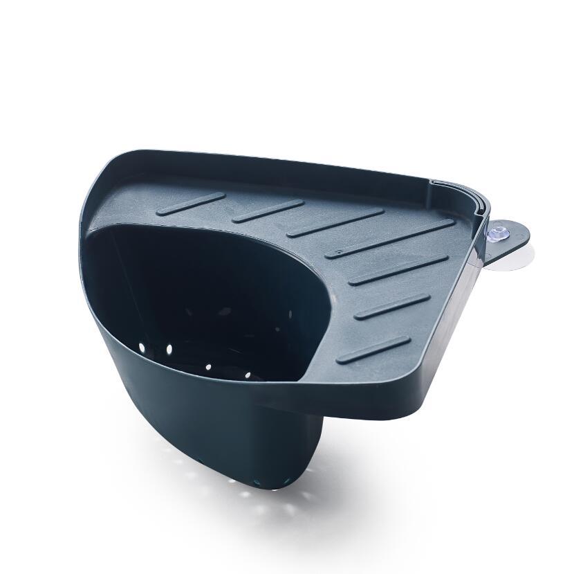 Triangular Sink Rack Kitchen Drain Storage Basket, Sink Food Residue Filter Rack Fruit Storage Basket