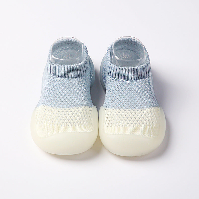Toddler shoes breathable baby summer children's soft-soled non-slip floor hole shoe socks ice silk shoe socks thin mesh shoes