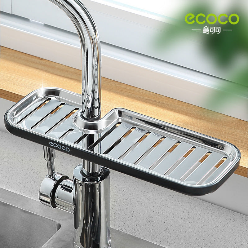 Stainless Steel Faucet Rack Kitchen Supplies Artifact Pool Storage Rack Sink, Sink Rag Drain Basket