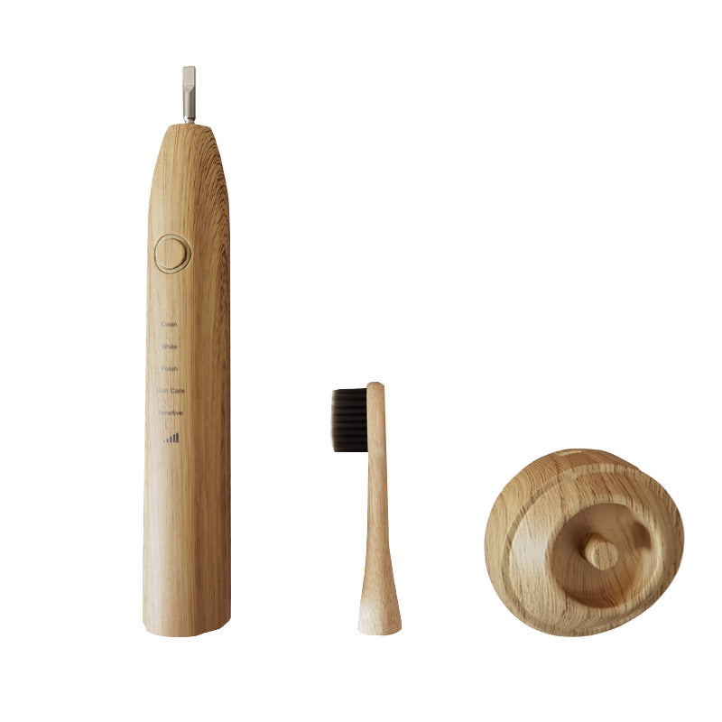 Electric Bamboo Toothbrush, Intelligent Sonic Electric Toothbrush, PS05 Intelligent 5-Speed Mode Bamboo Toothbrush Head Replacement