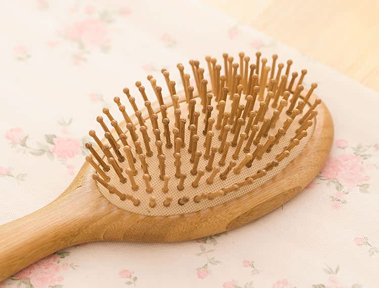 High Quality Hair Comb Bamboo Airbag Massage Comb Carbonized, Solid Wood Bamboo Cushion Anti-static Hair Brush Combs Travel