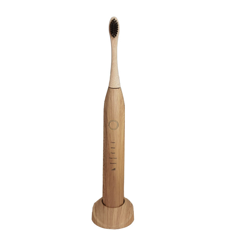 Electric Bamboo Toothbrush, Intelligent Sonic Electric Toothbrush, PS05 Intelligent 5-Speed Mode Bamboo Toothbrush Head Replacement