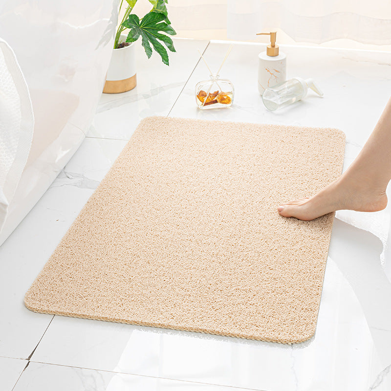 Bathroom Non-slip Mat, Shower Room Bath Step Foot Mat, Silk Ring Toilet Waterproof Floor Mat