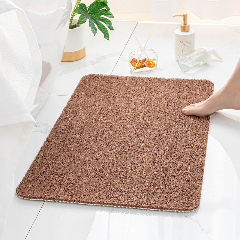 Bathroom Non-slip Mat, Shower Room Bath Step Foot Mat, Silk Ring Toilet Waterproof Floor Mat