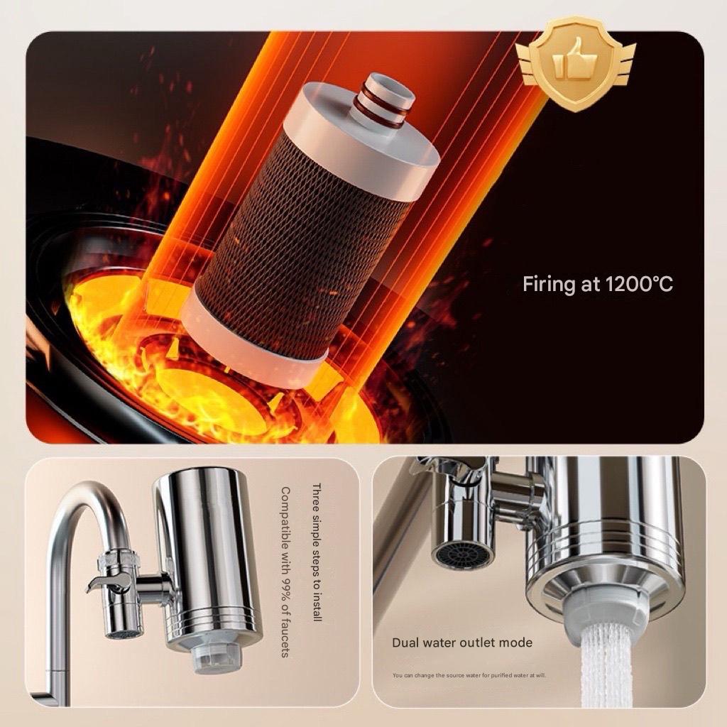 304 Stainless Steel Water Filter, Household Kitchen Faucet Pre-filter, Direct Drinking Water, Shower Sprayer
