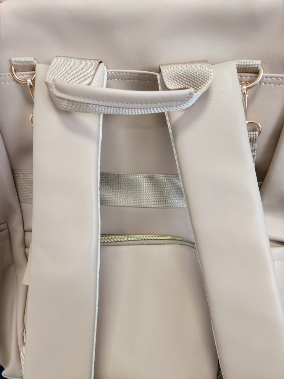 Large Capacity PU Leather Backpack, Diaper Bag, Maternity and Baby Handbag, Portable and Lightweight