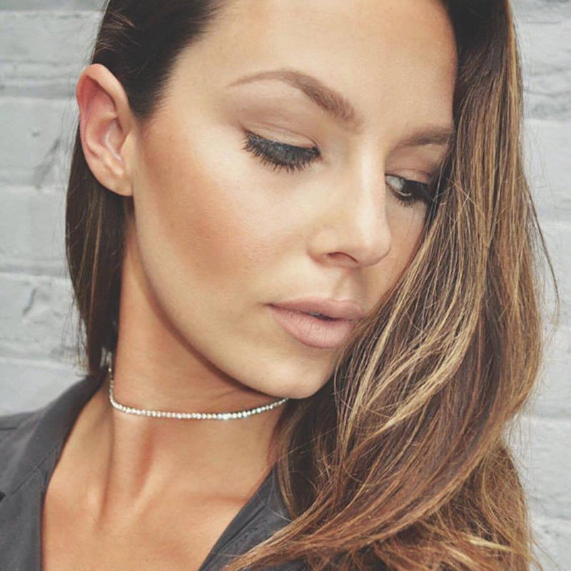 N5612 Europe and America Simple Temperament Model Diamond Necklace, Women Clavicle Necklace, Necklace Choker Hot Items