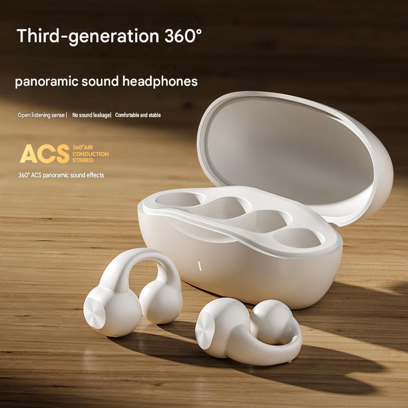 Wireless Bluetooth Headset, 5.3 Ear Clip Type Non-in-ear Wireless Bluetooth Sports Headset, Super Long Battery Life Headset
