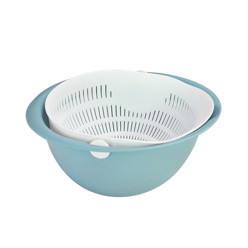 New Multifunctional Storage Basket, Plastic Portable Round Double Drain Basket, Fruit Basket Vegetable Basket