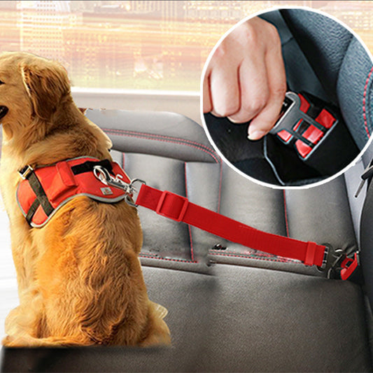 Pet supplies car retractable adjustable seat belt traction belt dog car fixed pet seat belt