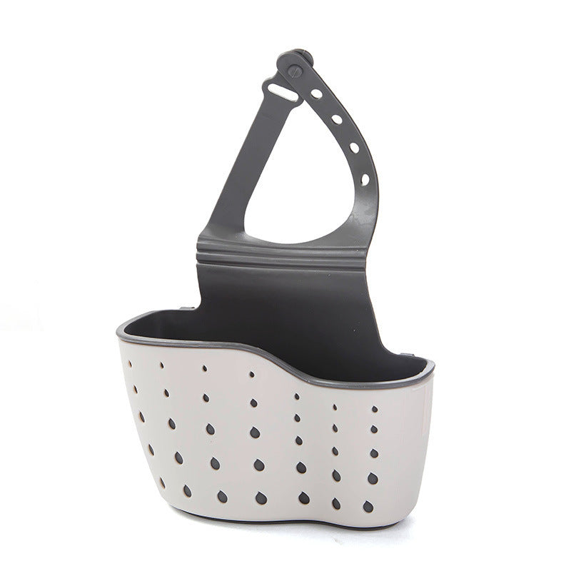 Kitchen Supplies Sink Drain Rack, Sink Plastic Storage Hanging Bag, Kitchenware Drain Basket Faucet Rack