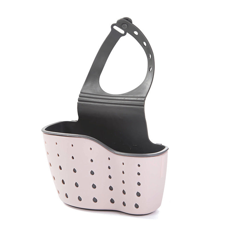 Kitchen Supplies Sink Drain Rack, Sink Plastic Storage Hanging Bag, Kitchenware Drain Basket Faucet Rack