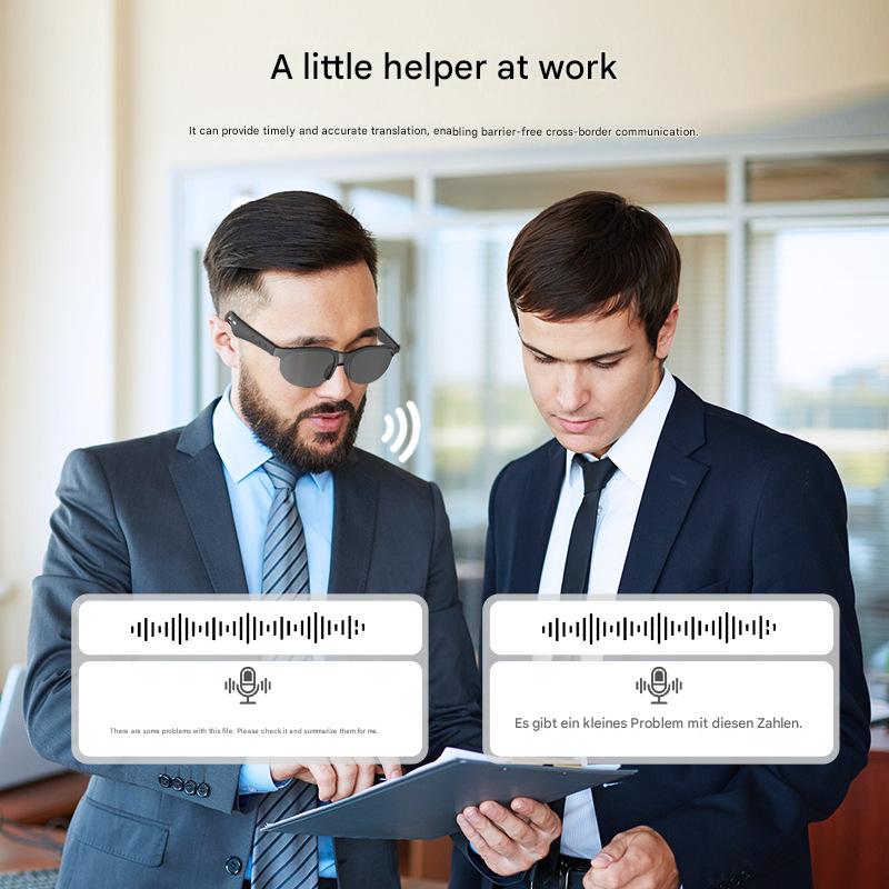AI Translation Smart Bluetooth Glasses Wireless Bluetooth Headset Real-Time Multi-Language Translation