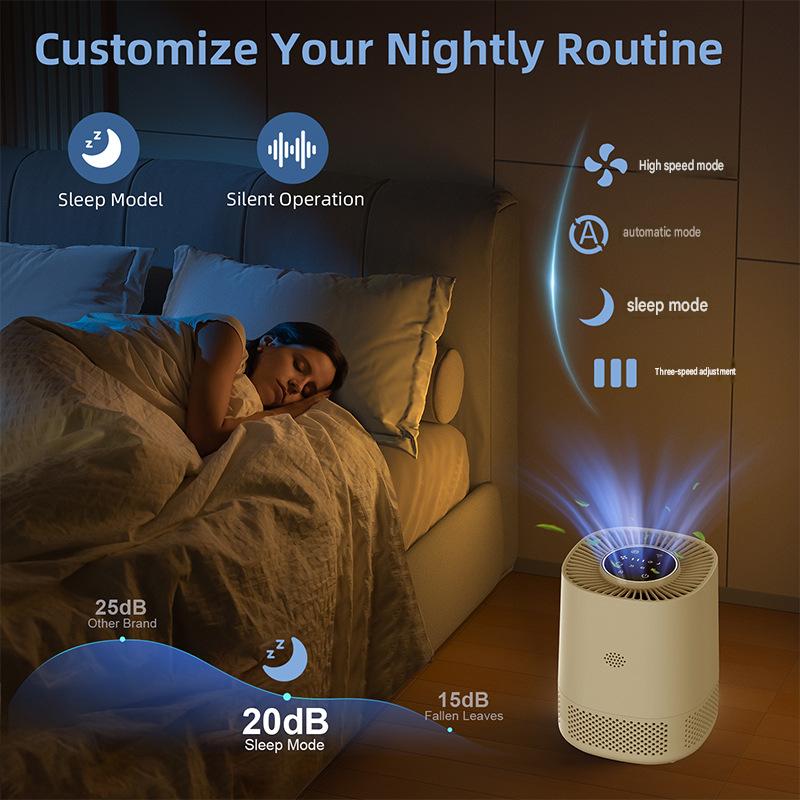 PJ06 New Cross-Border Air Purifier, Home Desktop Touchscreen WiFi Smart Air Purifier
