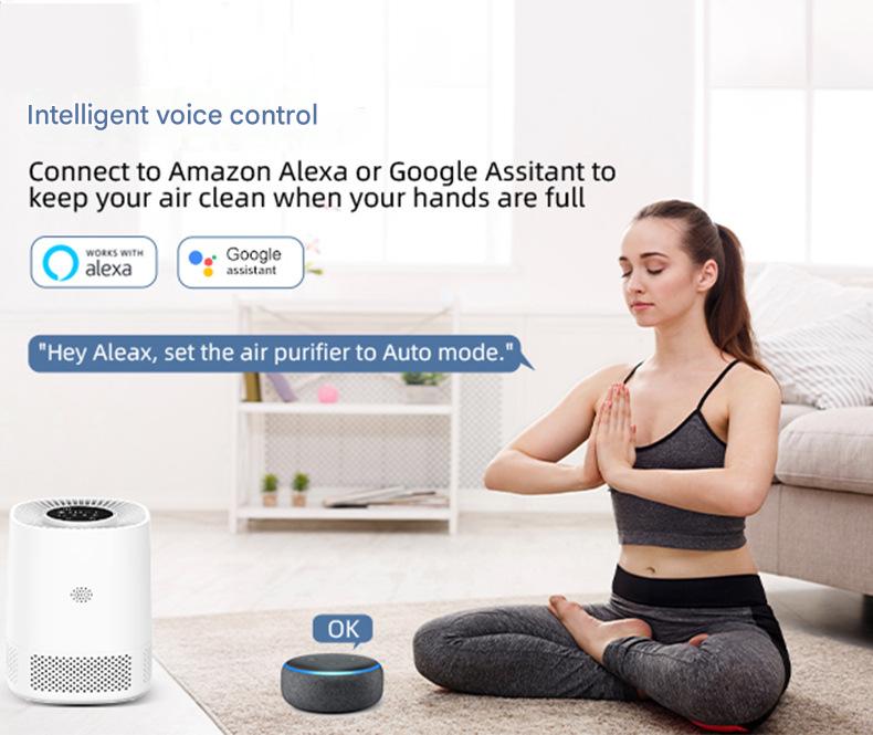 PJ06 New Cross-Border Air Purifier, Home Desktop Touchscreen WiFi Smart Air Purifier