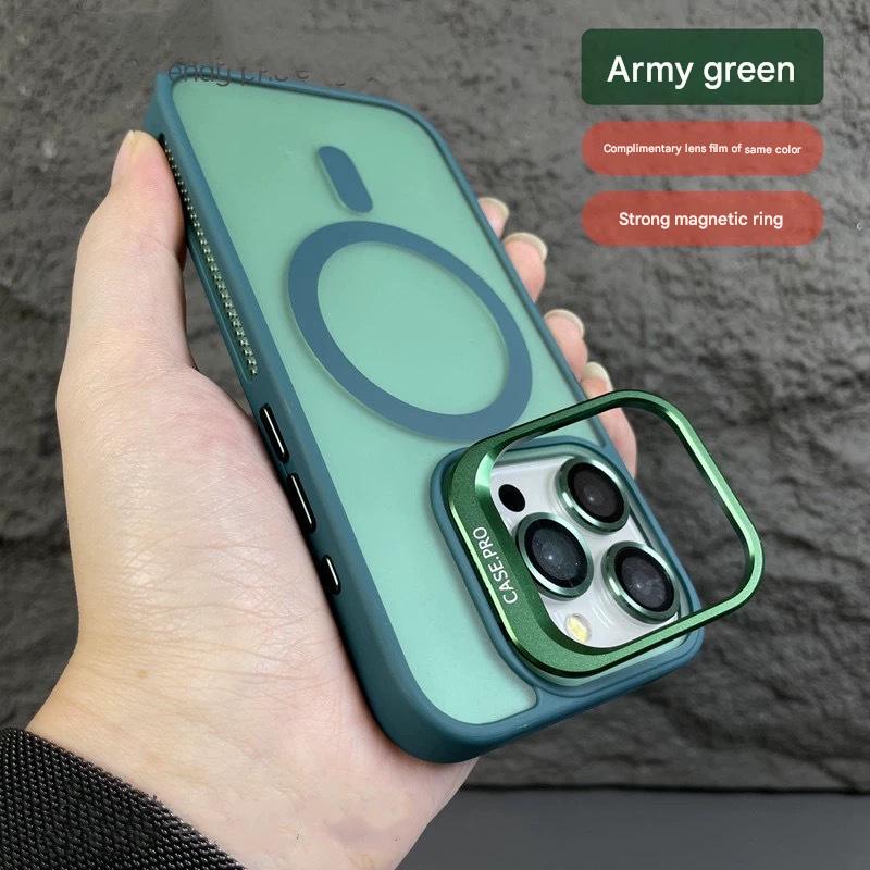 New Lens Cover Bracket Suitable For Apple 16Promax Magnetic Mobile Phone Case iPhone16 With Lens Film Heat Dissipation